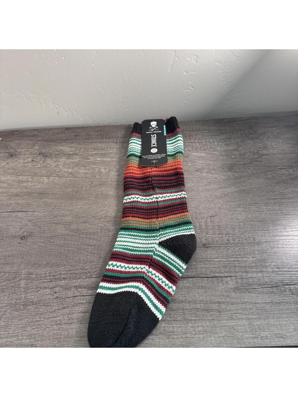New Stance Sock Chicano Stocking Knit Striped Holiday Christmas Stocking